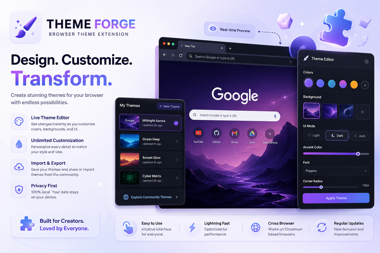 Theme Forge — browser theme extension